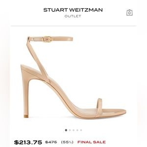 Stuart Weitzman Dancer 95 Sandal in Golden Beige (Size 8)